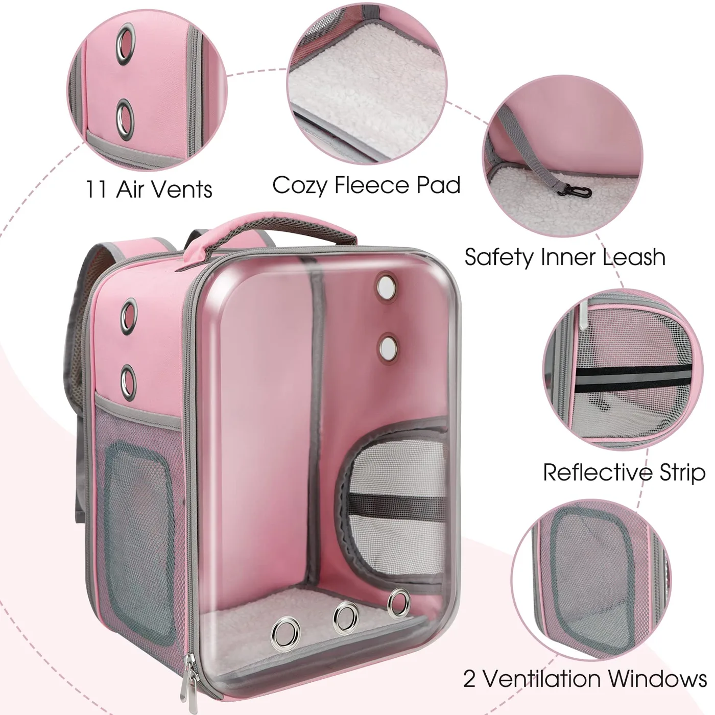 Dog Carrier Backpack Consumer Preferences: Engineeri - detail view supplied by QUANZHOU JUNYUAN BAGS