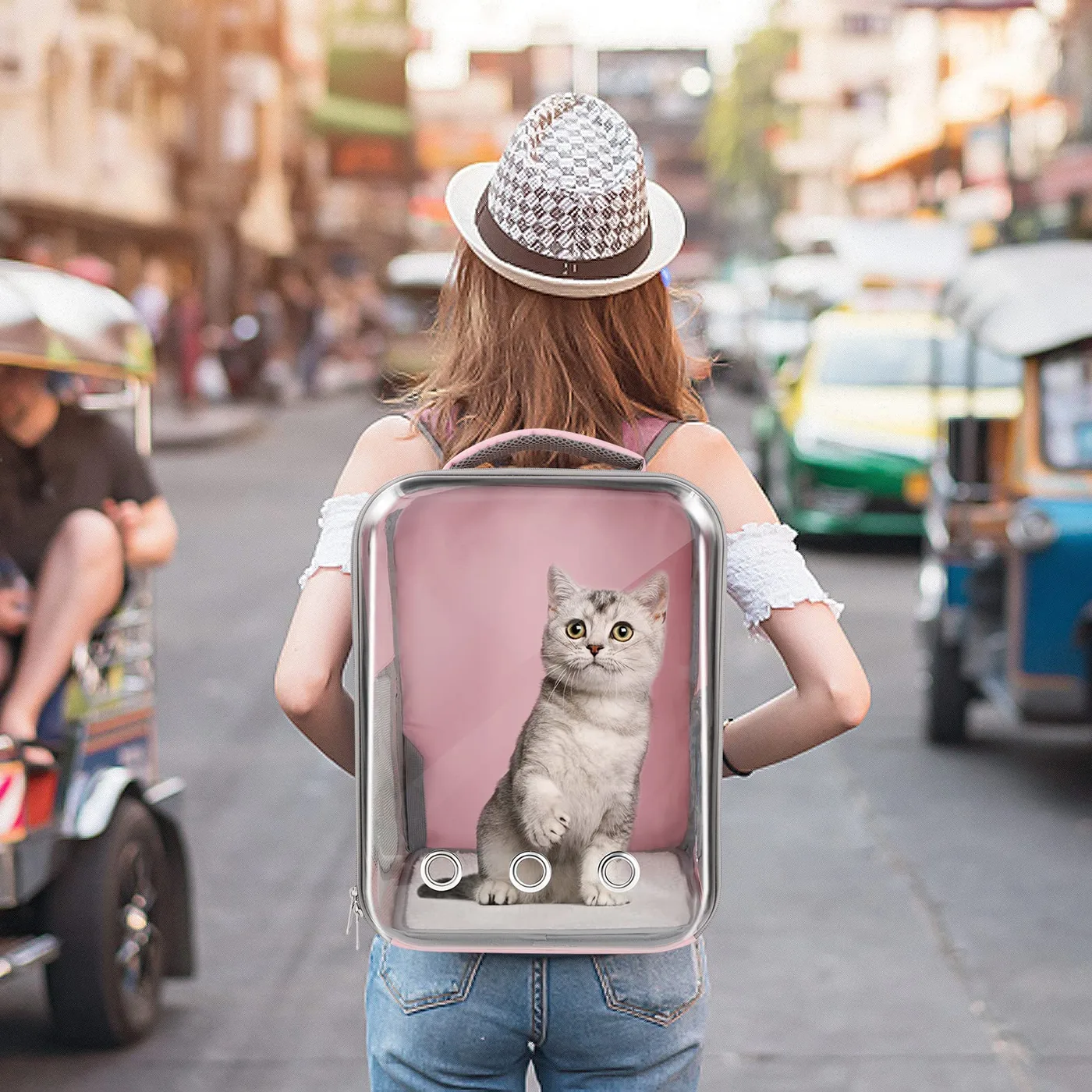 Premium Dog Carrier Backpack: Quality Control Standa - detail view supplied by QUANZHOU JUNYUAN BAGS